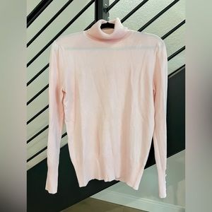 Woman’s Sweater, Size Med, Cable & Gauge, Light Pink